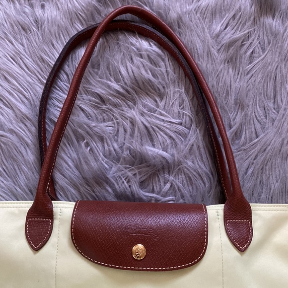 Longchamp Le Pliage Nylon Yellow Tote Bag Purse - Picture 4 of 16